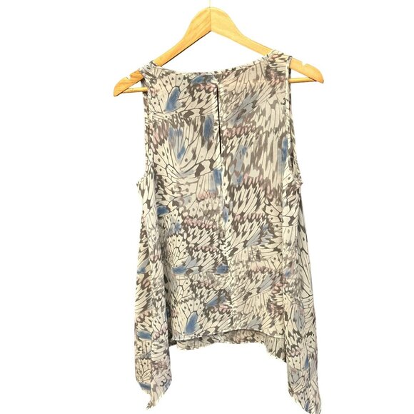 DKNY Jeans Women's Butterfly Print Sleeveless Blouse Medium Bohemian Fairycore - Picture 4 of 6